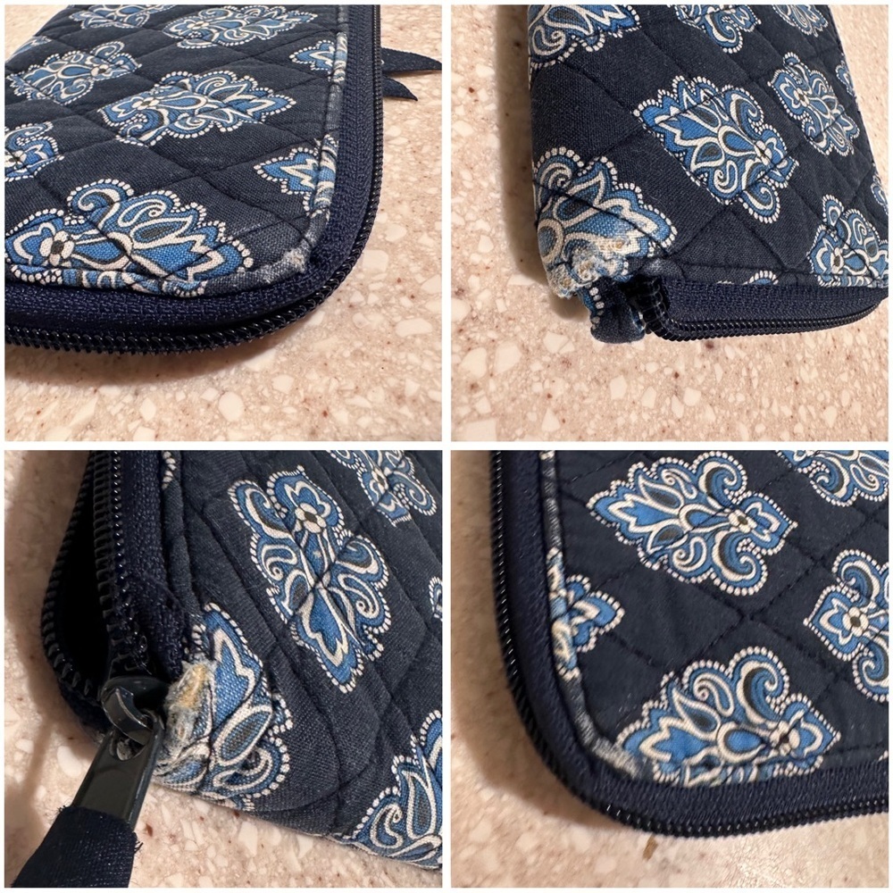 Vera Bradley Little Betsy Shoulder Bag & Bifold Wallet in Calypso NavyBlue 2009 - Picture 11 of 15